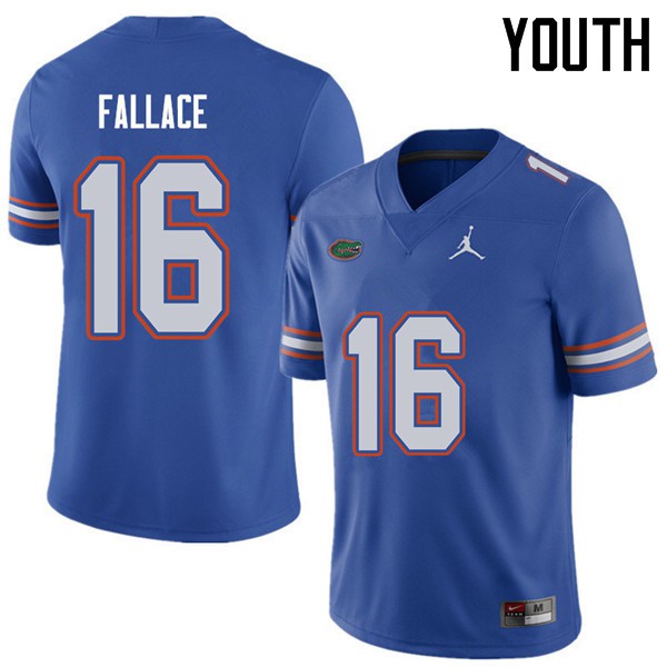 Jordan Brand Youth #16 Brian Fallace Florida Gators College Football Jerseys Royal